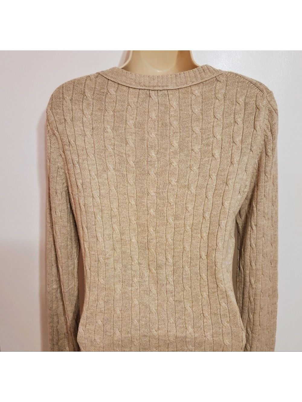 Ann Taylor LOFT Cable Knit V Neck Sweater Small - Picture 6 of 11